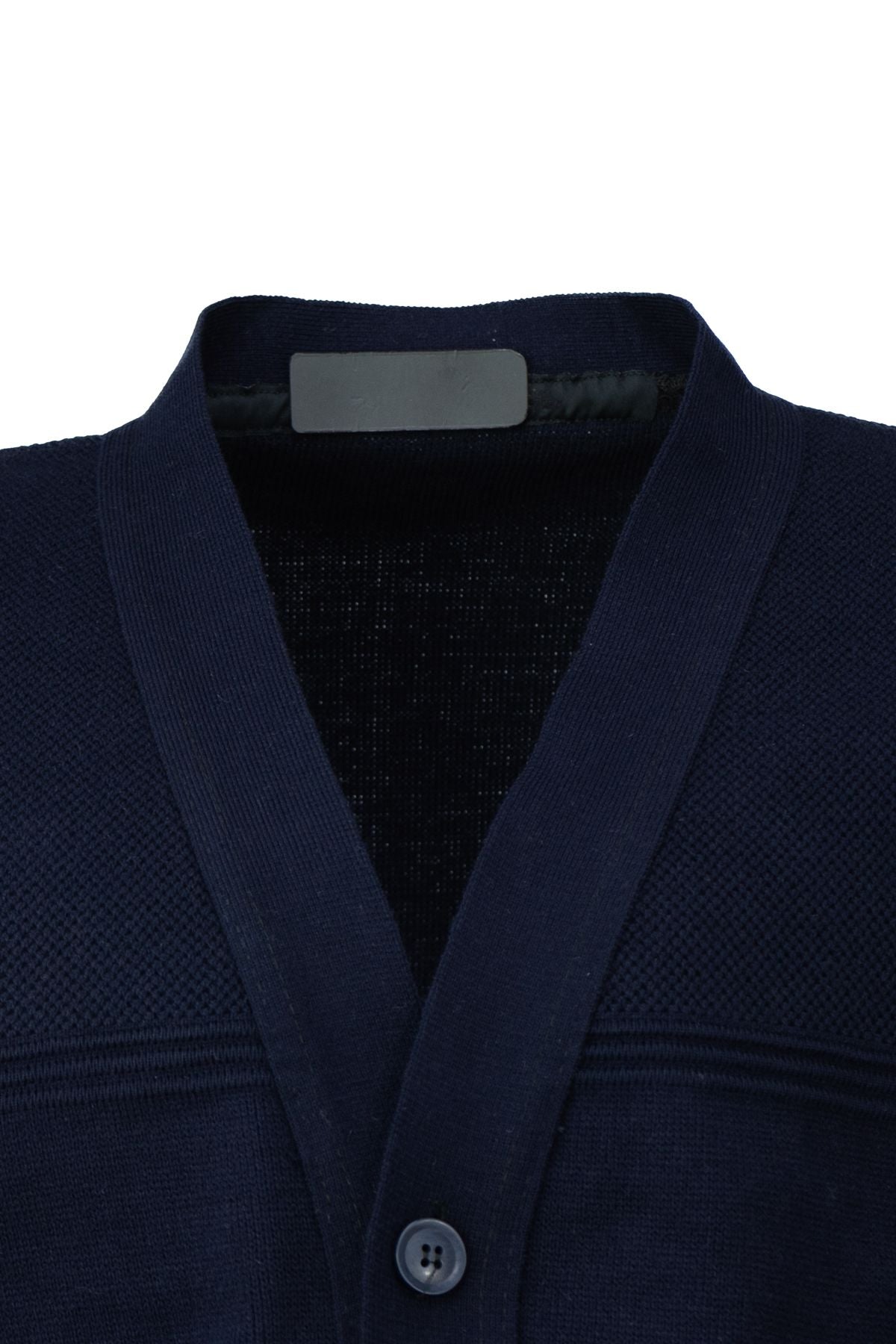 Erkek Kışlık Kalın Pamuklu Örme Triko Hırka Klasik Motifli Düğmeli Çift Cepli Rahat Kesim